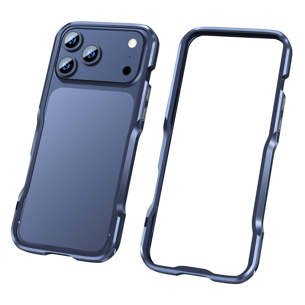 LUPHIE For iPhone 17 Pro Max Case Metal Bumper Frame Shockproof Phone Cover