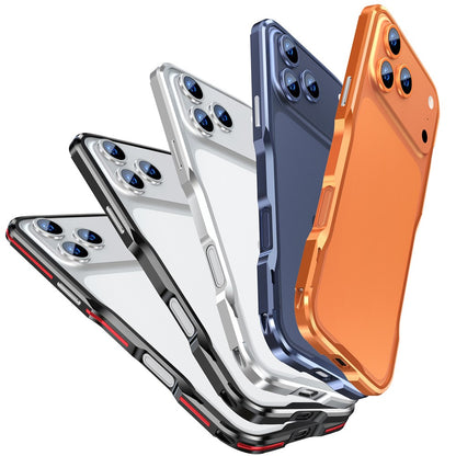 LUPHIE For iPhone 17 Pro Max Case Metal Bumper Frame Shockproof Phone Cover
