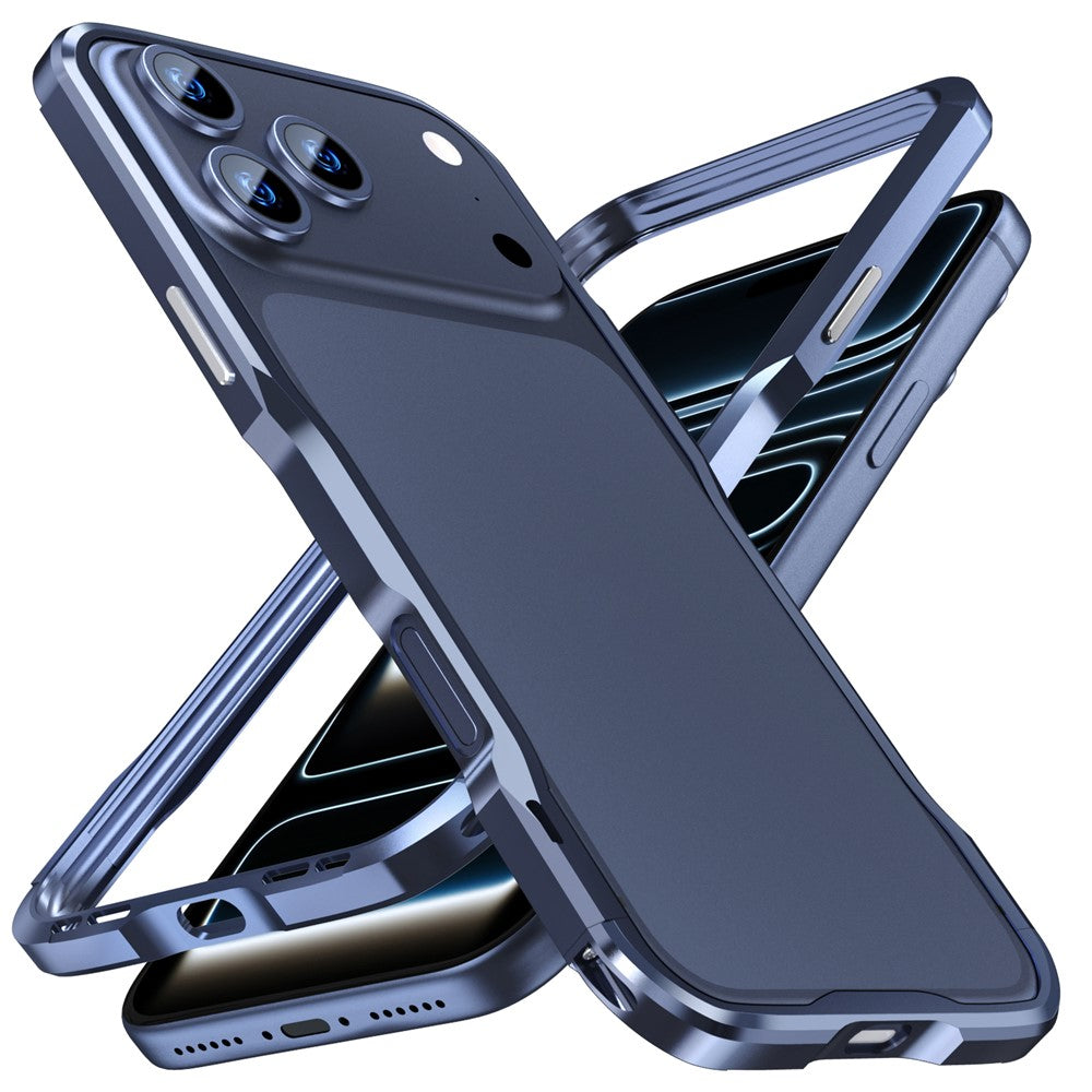 LUPHIE For iPhone 17 Pro Max Case Metal Bumper Frame Shockproof Phone Cover