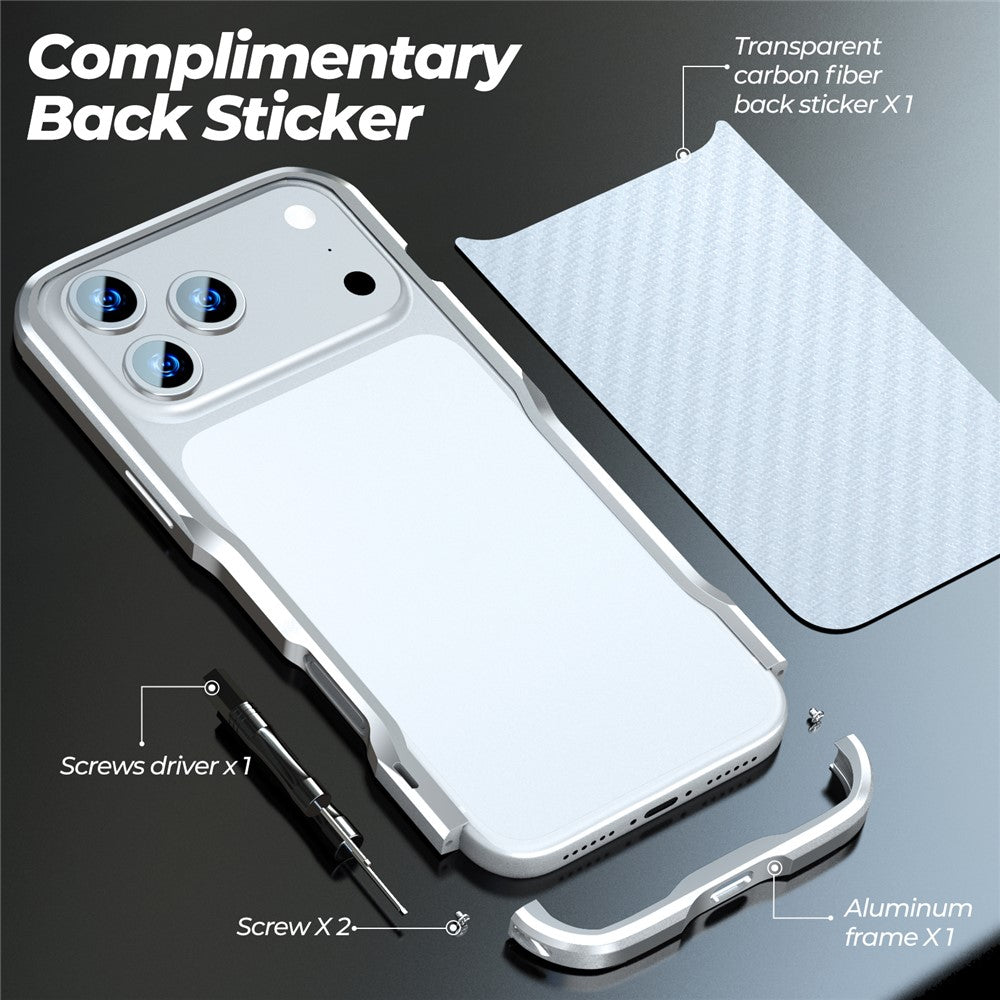 LUPHIE For iPhone 17 Pro Max Case Metal Bumper Frame Shockproof Phone Cover