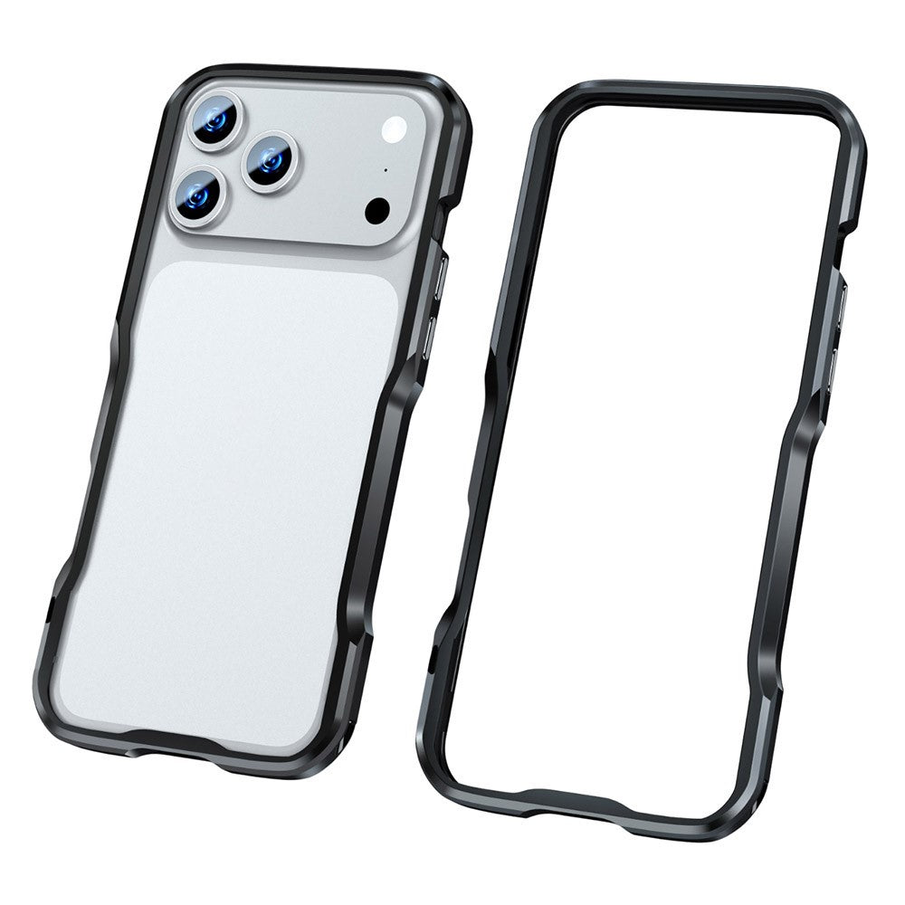 LUPHIE For iPhone 17 Pro Max Case Metal Bumper Frame Shockproof Phone Cover