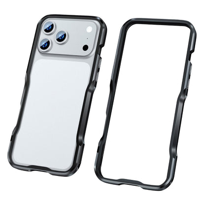 LUPHIE For iPhone 17 Pro Max Case Metal Bumper Frame Shockproof Phone Cover