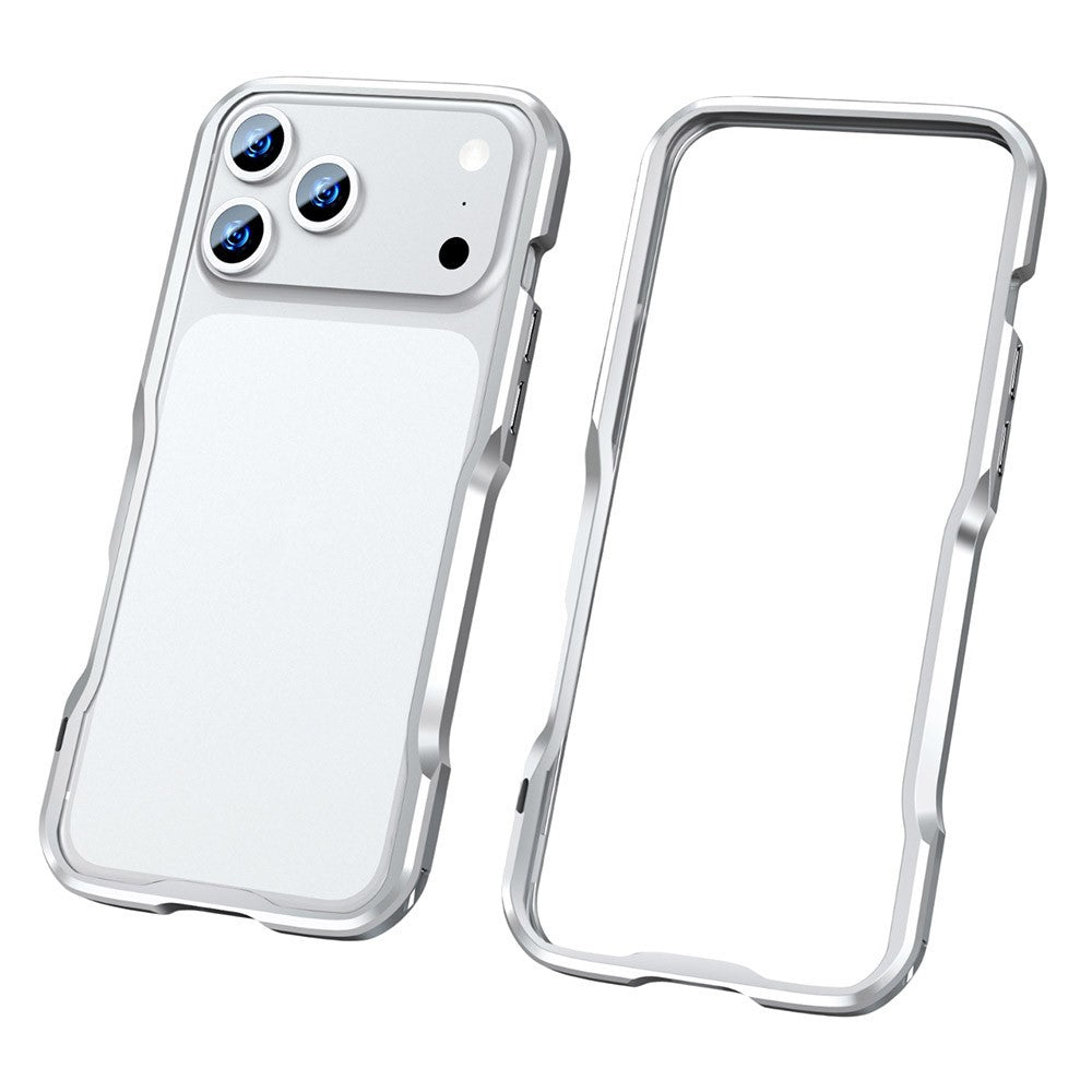 LUPHIE For iPhone 17 Pro Max Case Metal Bumper Frame Shockproof Phone Cover