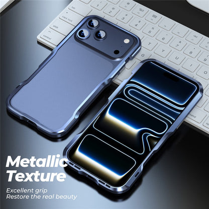 LUPHIE For iPhone 17 Pro Case Metal Bumper Frame Shockproof Phone Cover