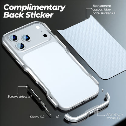 LUPHIE For iPhone 17 Pro Case Metal Bumper Frame Shockproof Phone Cover