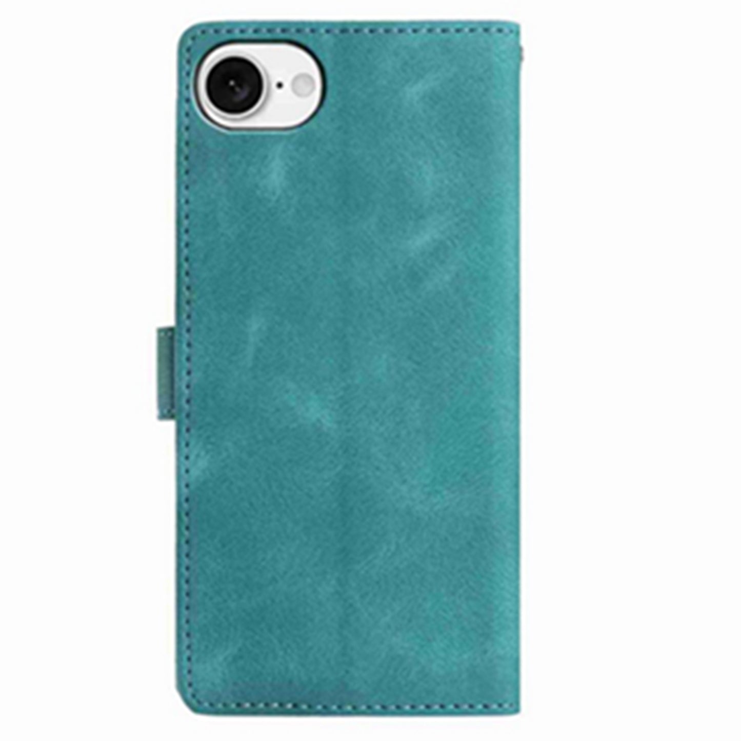 For iPhone 17e / 16e Case Garden Imprinted PU Leather Wallet Phone Cover with Wrist Strap
