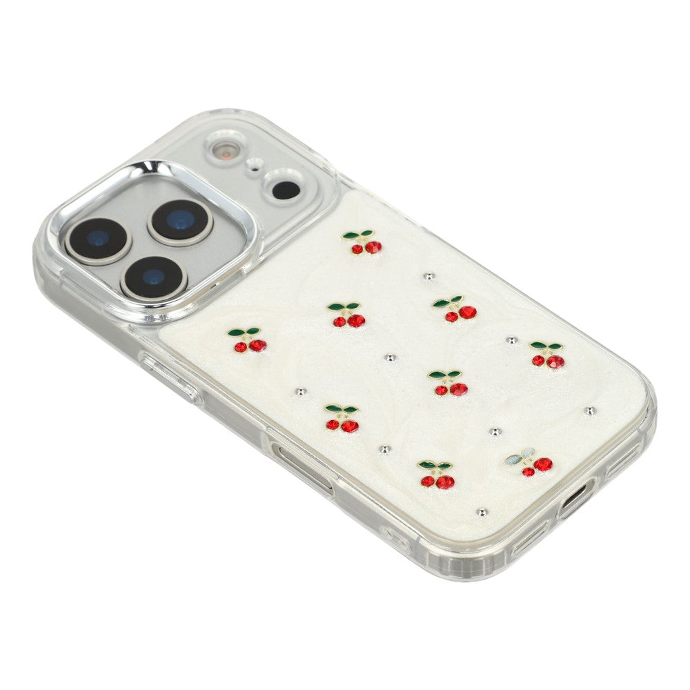 For iPhone 17 Pro For iPhone 17 Pro Case 3D Epoxy Cherry Design Soft TPU Back Cover