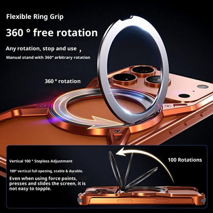 For iPhone 17 Pro Max Case Kickstand Frameless Aluminum Alloy Bumper Phone Cover
