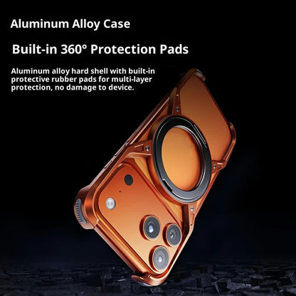 For iPhone 17 Pro Max Case Kickstand Frameless Aluminum Alloy Bumper Phone Cover