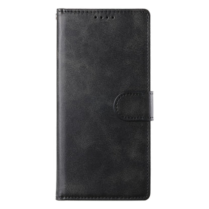For iPhone 16 Pro Max Case Stand Wallet Calf Texture PU Leather Flip Phone Cover with Wrist Strap