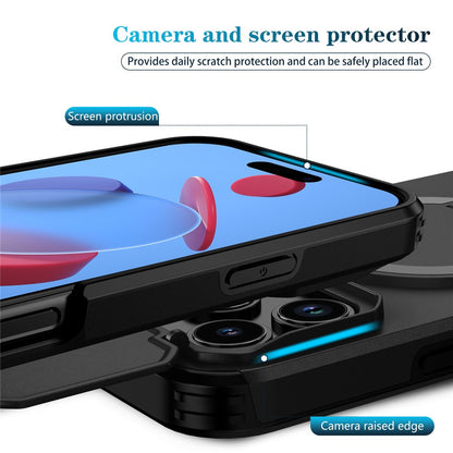 For iPhone 17 Pro Case Kickstand Camera Slider PC + TPU Phone Cover Compatible with MagSafe