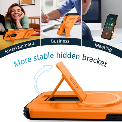 For iPhone 17 Pro Max Case Kickstand Camera Slider PC + TPU Phone Cover Compatible with MagSafe