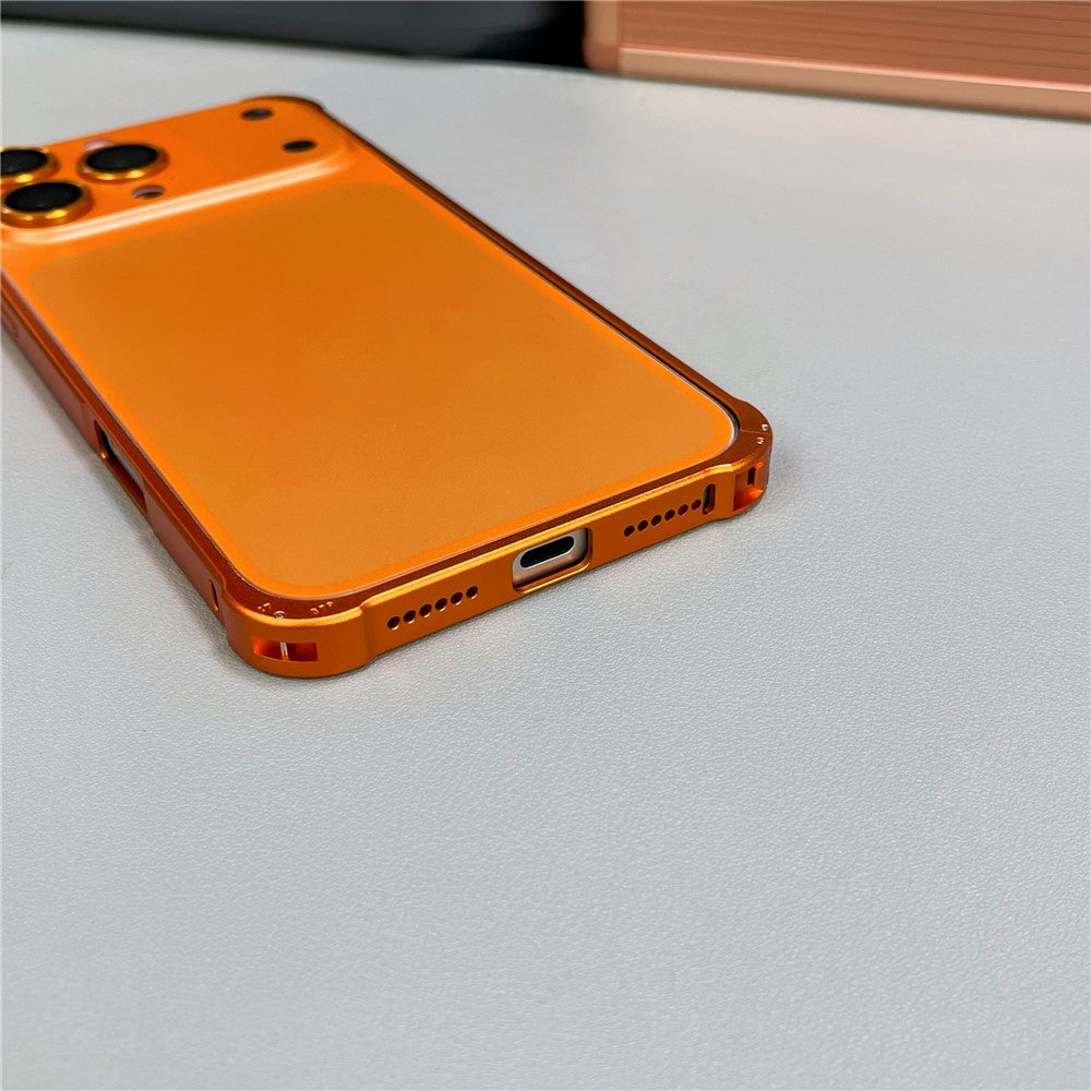 For iPhone 16 Pro Max Metal Case Transfer to 17 Pro Max Phone Cover with Camera Lens Protector