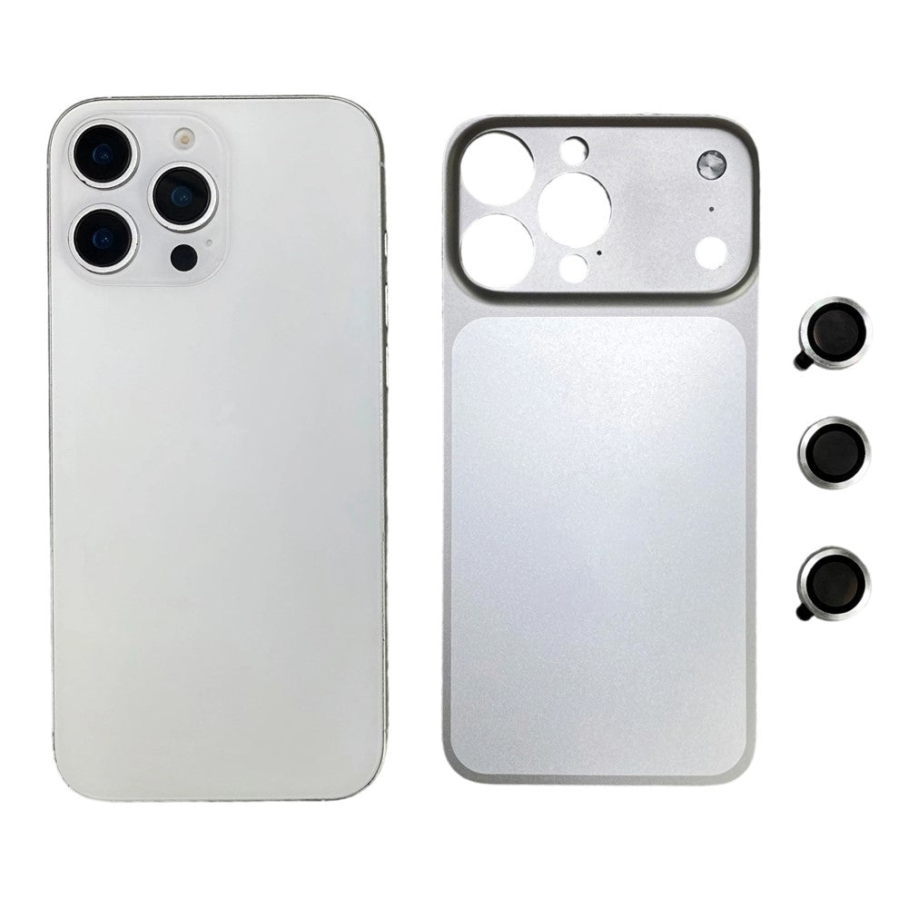 For iPhone 16 Pro Max Metal Case Transfer to 17 Pro Max Phone Cover with Camera Lens Protector