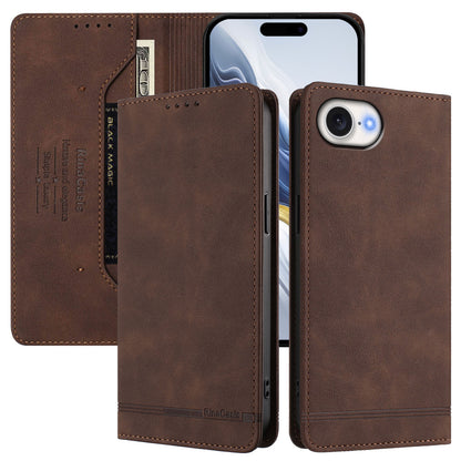 For iPhone 17e / 16e Case RINACASIS RC23 RFID Blocking Wallet Stand PU Leather Phone Cover
