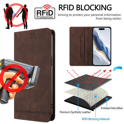For iPhone 17e / 16e Case RINACASIS RC23 RFID Blocking Wallet Stand PU Leather Phone Cover