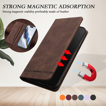 For iPhone 17e / 16e Case RINACASIS RC23 RFID Blocking Wallet Stand PU Leather Phone Cover
