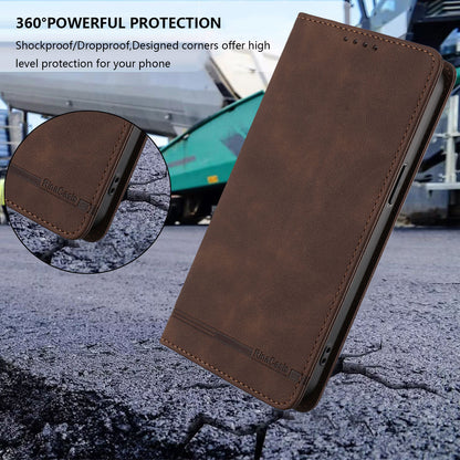 For iPhone 17e / 16e Case RINACASIS RC23 RFID Blocking Wallet Stand PU Leather Phone Cover