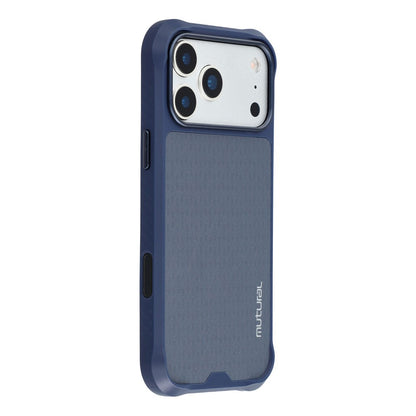 MUTURAL For iPhone 17 Pro Magnetic Case Leather Coated TPU + PC Phone Cover with Metal Camera Frame