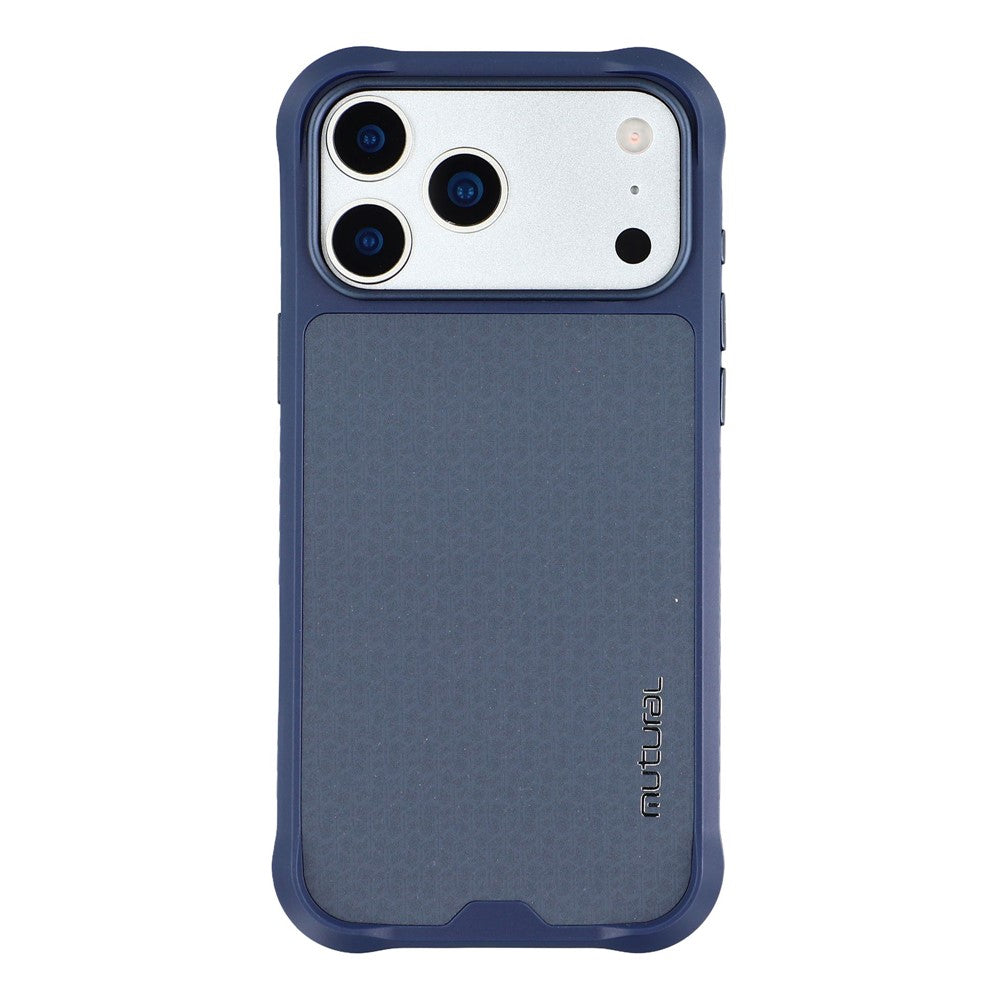 MUTURAL For iPhone 17 Pro Magnetic Case Leather Coated TPU + PC Phone Cover with Metal Camera Frame