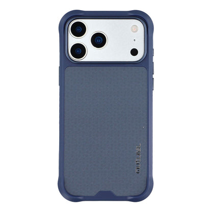MUTURAL For iPhone 17 Pro Magnetic Case Leather Coated TPU + PC Phone Cover with Metal Camera Frame