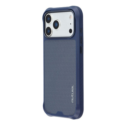 MUTURAL For iPhone 17 Pro Magnetic Case Leather Coated TPU + PC Phone Cover with Metal Camera Frame