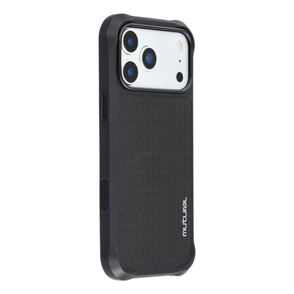 MUTURAL For iPhone 17 Pro Magnetic Case Leather Coated TPU + PC Phone Cover with Metal Camera Frame