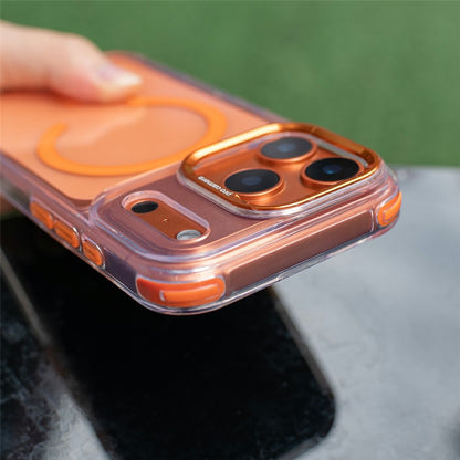 For iPhone 17 Pro Clear Case Compatible with MagSafe Shockproof PC+TPU Phone Cover with Long Lanyard