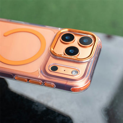 For iPhone 17 Pro Clear Case Compatible with MagSafe Shockproof PC+TPU Phone Cover with Long Lanyard