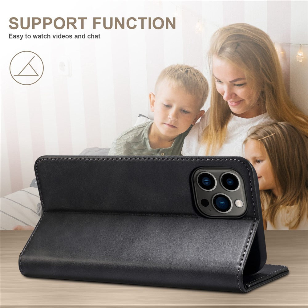 SUTENI Wallet Stand Phone Case for iPhone 14 Pro Max, Anti-scratch PU Leather Magnetic Closure Inner TPU Cover