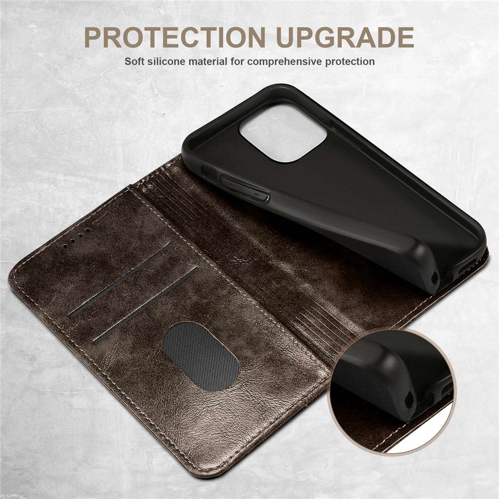 SUTENI For iPhone 14 Pro Max PU Leather Magnetic Auto Closing Stand Case Folio Flip Phone Wallet Cover