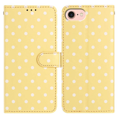 For iPhone 17e / 16e Leather Case Polka Dot Pattern Wallet Stand Folio Phone Cover