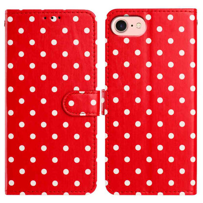 For iPhone 17e / 16e Leather Case Polka Dot Pattern Wallet Stand Folio Phone Cover