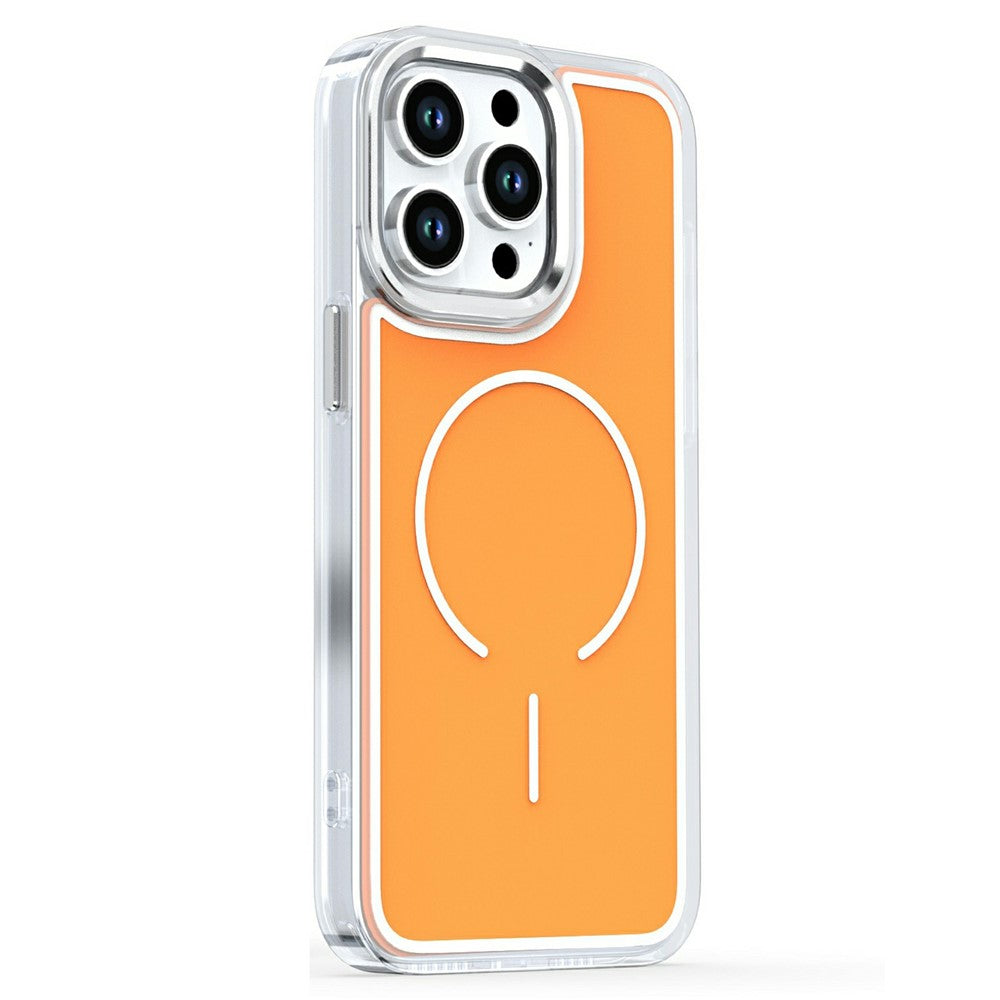 For iPhone 15 Pro Max Case Compatible with MagSafe Electroplated Acrylic TPU Phone Back Cover