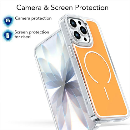 For iPhone 15 Pro Max Case Compatible with MagSafe Electroplated Acrylic TPU Phone Back Cover