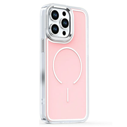 For iPhone 15 Pro Max Case Compatible with MagSafe Electroplated Acrylic TPU Phone Back Cover
