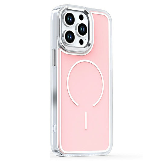 For iPhone 15 Pro Max Case Compatible with MagSafe Electroplated Acrylic TPU Phone Back Cover