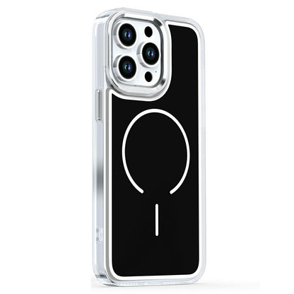 For iPhone 15 Pro Max Case Compatible with MagSafe Electroplated Acrylic TPU Phone Back Cover