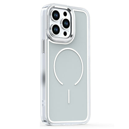 For iPhone 15 Pro Max Case Compatible with MagSafe Electroplated Acrylic TPU Phone Back Cover