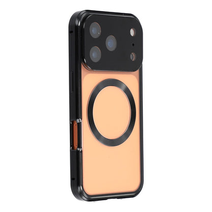 For iPhone 17 Pro Max Case Double Sides Tempered Glass Phone Cover Compatible with MagSafe Full Protector