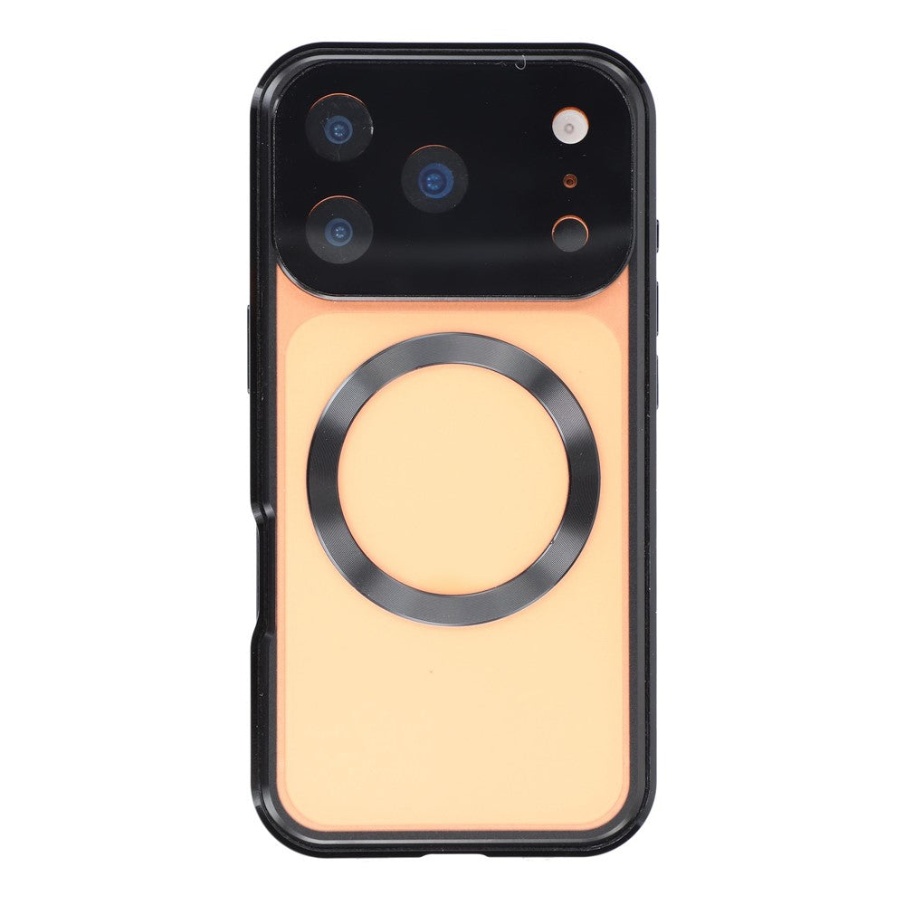 For iPhone 17 Pro Max Case Double Sides Tempered Glass Phone Cover Compatible with MagSafe Full Protector