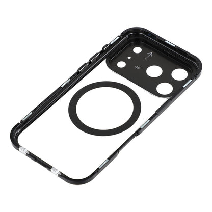 For iPhone 17 Pro Max Case Double Sides Tempered Glass Phone Cover Compatible with MagSafe Full Protector