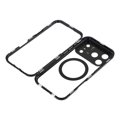 For iPhone 17 Pro Max Case Double Sides Tempered Glass Phone Cover Compatible with MagSafe Full Protector