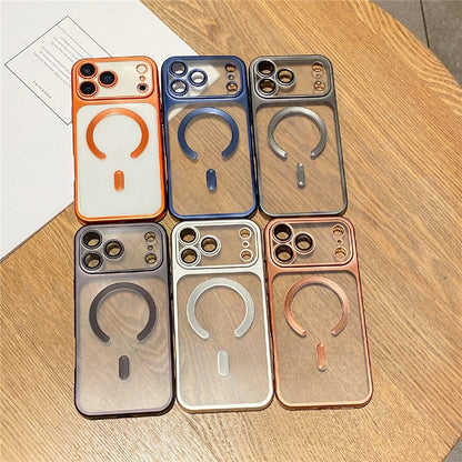 For iPhone 17 Pro Max Case Magnetic Case Compatible with MagSafe Matte PC TPU Phone Cover