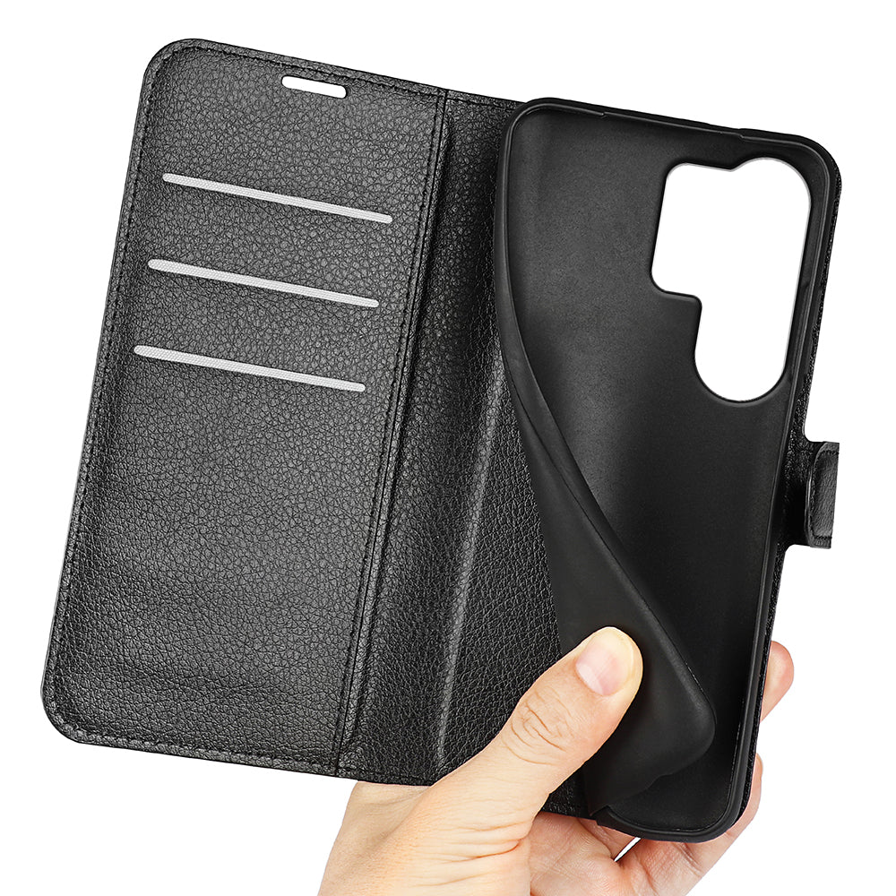 For Samsung Galaxy S26 Ultra Case Litchi Texture Shockproof Leather Wallet Phone Cover