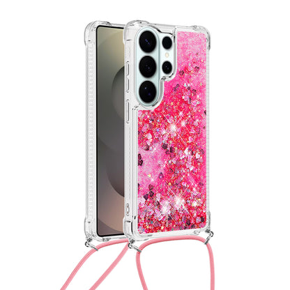 For Samsung Galaxy S26 Ultra TPU Case Quicksand Phone Cover with Lanyard