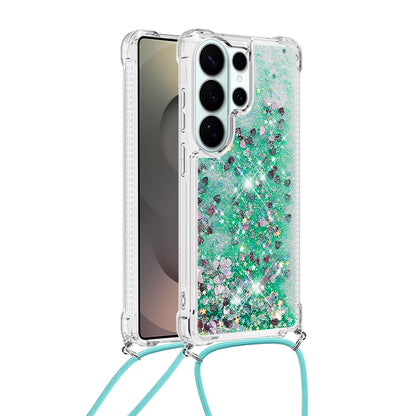 For Samsung Galaxy S26 Ultra TPU Case Quicksand Phone Cover with Lanyard