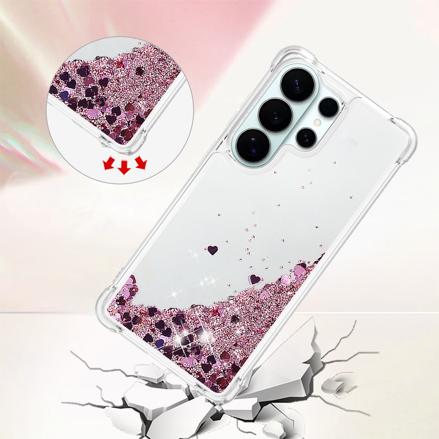 For Samsung Galaxy S26 Ultra TPU Case Glitter Quicksand Shockproof Phone Back Cover