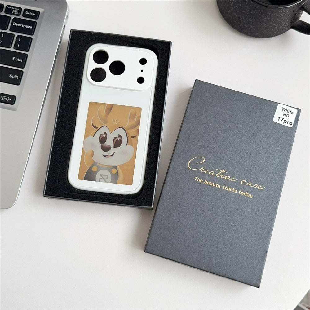 For iPhone 17 Pro Max Smart E-Ink Magnetic Case 4 Color HD 4 inch Display NFC DIY Customized Screen