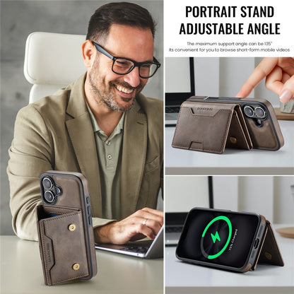 MAGKING K4 Series For iPhone 17 Case Compatible with MagSafe Detachable Wallet PU TPU PC Phone Cover